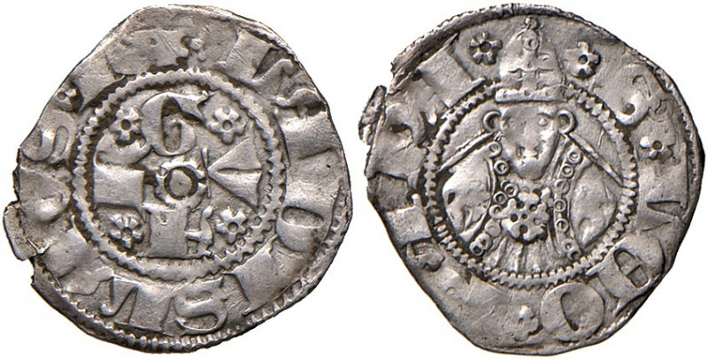 Guardiagrele. Ladislao di Durazzo (1391-1414). Bolognino AG gr. 0,90. D.A. 3. MI...