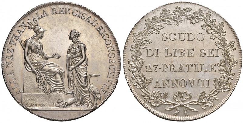 Milano. Repubblica Cisalpina (1800-1802). Scudo da 6 lire anno VIII (1800) AG. P...