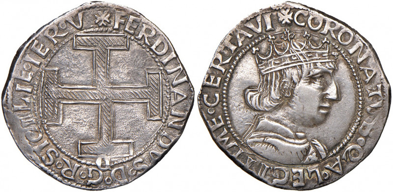 Napoli. Ferdinando I d’Aragona (1458-1494). Coronato (sigla C; Jacopo Cotrullo m...