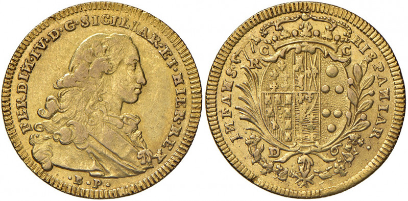 Napoli. Ferdinando IV di Borbone (1759-1816). Da 6 ducati 1771 AV gr. 8,79. P.R....