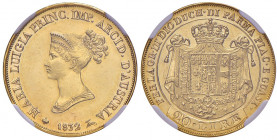 Parma. Maria Luigia d’Austria (1815-1847). Da 20 lire 1832 cifre 32 su 15 (Milano) AV. Pagani 4. Rarissima. In slab NGC UNC DETAILS – Repaired, n. di ...