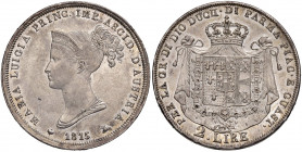 Parma. Maria Luigia d’Austria (1815-1847). Da 2 lire 1815 (Milano) AG. Pagani 8. Molto rara. Migliore di SPL