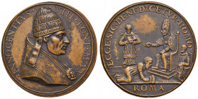 Roma. Innocenzo VIII (1484-1492). Medaglia di restituzione AE gr. 40,35 diam. 45,3 mm. Opus Girolamo Paladino (circa 1664). Per l’incontro con il prin...