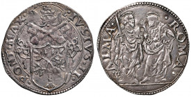 Roma. Giulio II (1503-1513). Giulio AG gr. 3,82. Muntoni 20 var. I. Berman 566. MIR 556/2. Leggera patina iridescente, q.SPL