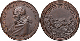 Roma. Gregorio XIII (1572-1585). Medaglia anno I (1572) AE gr. 12,15 diam. 29,5 mm. Opus Gian Federico Bonzagni. Per l’elezione al pontificato. CNORP ...