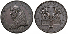 Roma. Sisto V (1585-1590). Medaglia anno VI (1590) AE gr. 22,48 diam. 36,6 mm. Opus Niccolò De Bonis (per il D/) e Lorenzo Fragni (per il R/). Per il ...