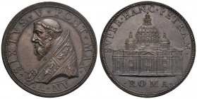 Roma. Sisto V (1585-1590). Medaglia anno VI (1590) AE gr. 28,30 diam. 38,3 mm. Opus Niccolò De Bonis (per il D/) e Lorenzo Fragni (per il R/). Per la ...