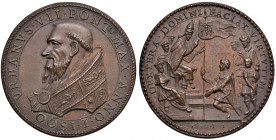 Roma. Urbano VII (15 – 27 settembre 1590). Medaglia anno I/1590 AE gr. 21,56 diam. 33,4 mm. Opus Michele Balla (per il D/) e Niccolò De Bonis (per il ...