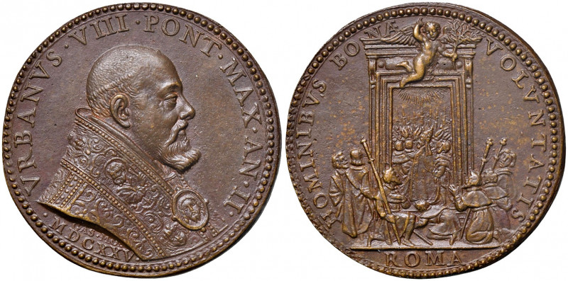 Roma. Urbano VIII (1623-1644). Medaglia anno santo 1625/II AE gr. 10,64 diam. 33...