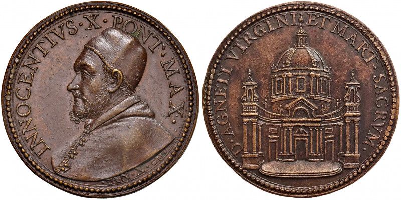 Roma. Innocenzo X (1644-1655). Medaglia anno X (1654) AE gr. 19,11 diam. 38,6 mm...
