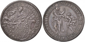 Roma. Alessandro VII (1655-1667). Piastra AG gr. 31,83. Muntoni 7. Berman 1901. MIR 1850/2. Rara. Patina di medagliere, migliore di BB
