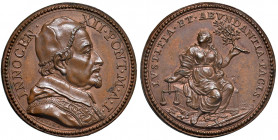 Roma. Innocenzo XII (1691-1700). Medaglia anno I (1692) AE gr. 14,74 diam. 30,8 mm. Opus Giovanni Hamerani. Per il possesso del Laterano. Miselli 298....