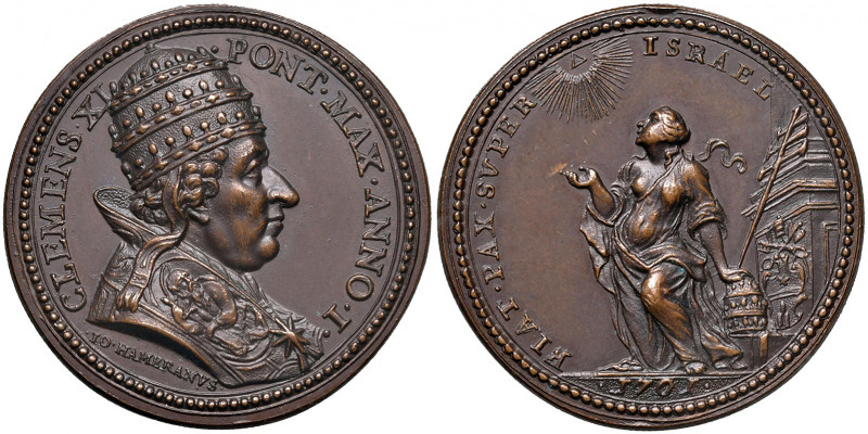 Roma. Clemente XI (1700-1721). Medaglia anno I/1701 AE gr. 19,63 diam. 32,5 mm. ...