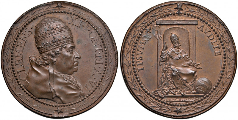 Roma. Clemente XI (1700-1721). Medaglia anno VI (1706) AE gr. 38,33 diam. 41,5 m...