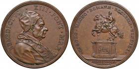 Roma. Benedetto XIII (1724-1730). Medaglia anno santo 1725 AE gr. 46,50 diam. 48,7 mm. Opus Ermenegildo Hamerani. Per l’inaugurazione del monumento a ...