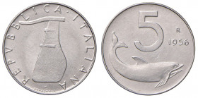 Repubblica Italiana (dal 1946). Da 5 lire 1956 IT. Pagani 2361. Rara. Più di SPL