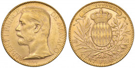 Principato di Monaco. Alberto I principe (1889-1922). Da 100 franchi 1891 (Parigi) AV gr. 32,23. Friedberg 13. SPL