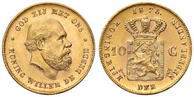 Olanda. Guglielmo II (1849-1890). Da 10 gulden 1875 AV gr. 6,74. Friedberg 342. FDC