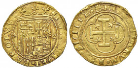 Spagna. Giovanna e Carlo (1504-1516). Scudo (Siviglia) AV gr. 3,30. Friedberg 153. q.SPL