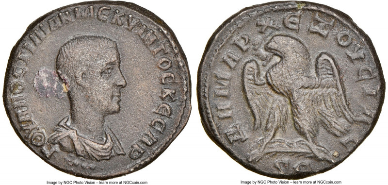SYRIA. Antioch. Hostilian, as Caesar (AD 251). BI tetradrachm (25mm, 11.93 gm, 1...