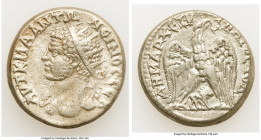 CYRRHESTICA. Hierapolis. Caracalla (AD 198-217). BI tetradrachm (26mm, 14.95 gm, 2h). VF. AD 215-217. AVT•Κ•M•A•-ΑΝΤΩ-ΝЄΙΝΟC CЄB•, radiate bust of Car...