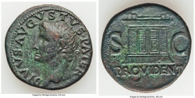 Divus Augustus (27 BC-AD 14). AE dupondius (28mm, 11.10 gm, 6h). Choice VF. Rome, AD 22/3-30. DIVVS•AVGVSTVS•PATER, radiate head of Divus Augustus lef...