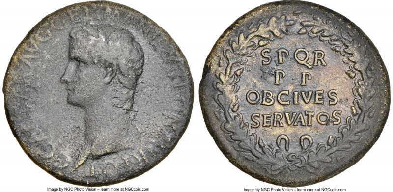 Gaius 'Caligula' (AD 37-41). AE sestertius (33mm, 27.43 gm, 6h). NGC Choice VF 5...