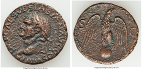 Vespasian (AD 69-79). AE as (26mm, 8.98 gm, 7h). About XF, roughness. Lugdunum, AD 77-78. IMP CAES VESPASIAN AVG COS VIII P P, laureate head of Vespas...