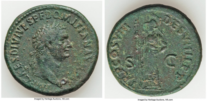 Domitian, as Augustus (AD 81-96). AE sestertius (34mm, 25.16 gm, 6h). VF. Rome, ...