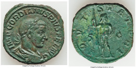 Gordian III (AD 238-244). AE sestertius (30mm, 16.18 gm, 12h). Choice VF. Rome, AD 241-early AD 243. IMP GORDIANVS PIVS FEL AVG, laureate, draped, and...