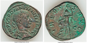 Gordian III (AD 238-244). AE sestertius (32mm, 19.80 gm, 12h). Choice VF. Rome, AD 240. IMP GORDIANVS PIVS FEL AVG, laureate, draped, and cuirassed bu...