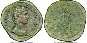 Otacilia Severa (AD 244-249). AE sestertius (33mm, 22.30 gm, 1h). NGC Choice VF 5/5 - 2/5, smoothing. Rome, AD 244-249. MARCIA OTACILIA-SEVERA AVG, dr...