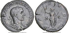 Volusian, as Augustus (AD 251-253). AE sestertius (30mm, 6h). NGC Choice VF. Rome. IMP CAE C VIB VOLVSIANO AVG, laureate, draped, and cuirassed bust o...