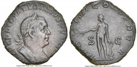 Valerian I (AD 253-260). AE sestertius (28mm, 14.65 gm, 6h). NGC XF, smoothing. Rome, AD 255-256. IMP C P LIC VALERIANVS P F AVG, laureate, cuirassed ...