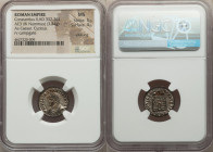 Constantius II, as Caesar (AD 337-361). AE3 or BI nummus (17mm, 3.34 gm, 12h). NGC MS 5/5 - 4/5, Silvering. Cyzicus, 2nd officina, AD 325-326. FL IVL ...