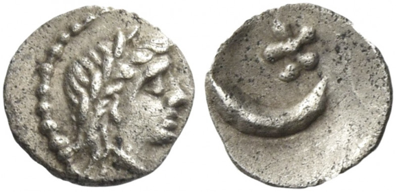 Greek Coins. Uncertain mint in Spain. 
Hemitetartemorion or 1/72 shekel end of ...