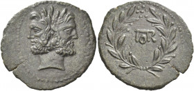 Greek Coins. Panormus. 
Bronze after 241, Æ 4.01 g. Laureate head of Janus. Rev. Monogram within laurel wreath. SNG ANS 598. Calciati 67.
Rare. Love...