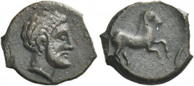 Greek Coins. Solous. 
Bronze circa 300-254, Æ 1.89 g. Bearded head of Heracles r. Rev. Horse running r. Campana, CNAI 21. SNG ANS 744. Calciati 16.
...