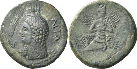 Greek Coins. Islands off Sicily, Melita. 
Bronze circa 150-146, Æ 11.16 g. [ΜE]ΛITA[IΩN] Head of Isis l., wearing uraeus; in l. field, barley ear. Re...
