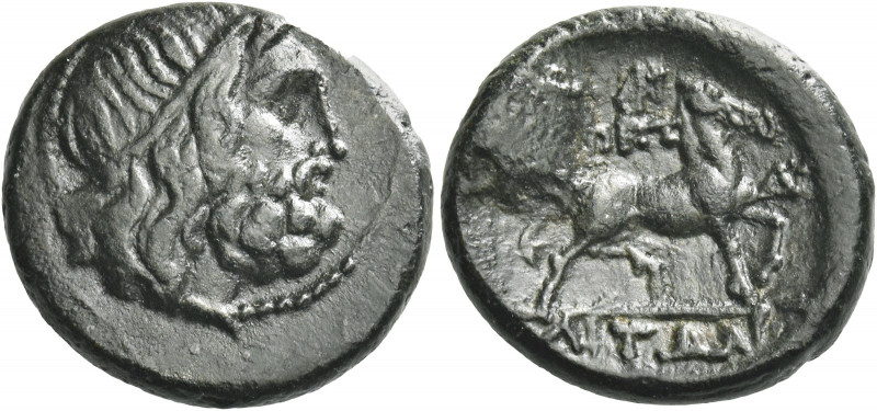 Greek Coins. Amphipolis. 
Bronze circa 187-31, Æ 6.36 g. Diademed head of Posei...