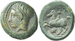 Greek Coins. Philip II 359 – 336 and posthumous issues. 
Unit, uncertain mint in Macedonia circa 359-336, Æ 6.06 g. Laureate head of Apollo l. Rev. Φ...