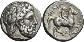 Greek Coins. Philip II 359 – 336 and posthumous issues. 
Tetradrachm, Amphipolis circa 336-326, AR 14.38 g. Laureate head of Zeus r. Rev. ΦΙΛΙΠ – ΠΟY...