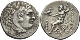 Greek Coins. Alexander III, 336 – 323 and posthumous issues. 
Drachm, uncertain mint in Asia Minor circa 323-319, AR 4.23 g. Head of Heracles r., wea...