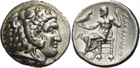 Greek Coins. Alexander III, 336 – 323 and posthumous issues. 
Tetradrachm, Aradus circa 320/19-315, AR 17.01 g. Head of Heracles r., wearing lion’s s...