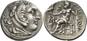 Greek Coins. Alexander III, 336 – 323 and posthumous issues. 
Drachm, Chios circa 290-275, AR 4.24 g. Head of Heracles r., wearing lion’s skin headdr...