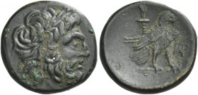 Greek Coins. Time of Philip V and Perseus, 187 – 168. 
Bronze, uncertain mint circa 187-168, Æ 3.70 g. Laureate head of Zeus r. Rev. Eagle standing r...
