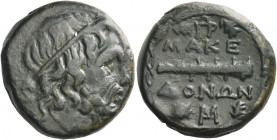 Greek Coins. Autonomous Macedonian issues under Philip V and Perseus, circa 187 - 168. 
Bronze, uncertain mint circa 187-168, Æ 12.78 g. Head of Pose...