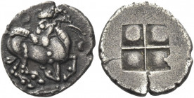 Greek Coins. The Mygdones and Krestones (?). 
Diobol circa 485-470, AR 0.96 g. He-goat reclining r., head turned backwards; above and to r., pellet. ...