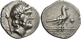 Greek Coins. Lycia, Oinoanda. 
Didrachm after 188, AR 8.37 g. Laureate head of Zeus r.; behind, lotus-tipped sceptre and B. Rev. OINOAN – ΔEWN Eagle,...