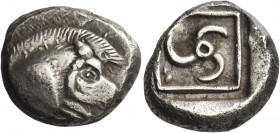 Greek Coins. Lycian dynasts, uncertain ruler circa 520 – 480. 
Stater, uncertain mint circa 500-470/60, AR 9.66 g. Forepart of boar r. Rev. Trisceles...